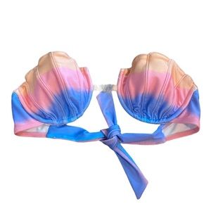 NWOT Wild fox tie dyed mermaid shell bikini top size small